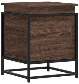 Κουτί Αποθήκευσης με Καφέ Δρυς 40x40x51,5 εκ. Επεξ. Ξύλο - Καφέ