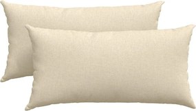 vidaXL Μαξιλάρι Καναπέ 2 pcs Κρεμ 80 x 40 cm ύφασμα
