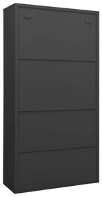 vidaXL Ντουλάπα Γραφείου Ανθρακί 90 x 40 x 180 εκ. Ατσάλινη