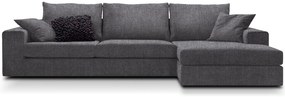 Γωνιακός καναπές Mission-Προσαρμόσιμη-250φ 165β εκ.-Γκρι
