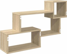 vidaXL Πλωτό ράφι Επιτοίχιο Sonoma Δρυς 87 x 20 x 55 εκ