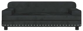vidaXL Κρεβάτι Σκύλου Μαύρο 90 x 53 x 30 εκ. Βελούδινο