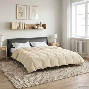 vidaXL Χειμερινό Παπλωματοθήκη 220 x 260 cm Χειμώνας Κρεμ Αναπνεύσιμο