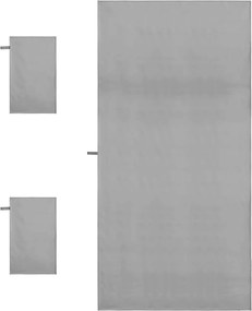 vidaXL Σύνολο πετσέτας αθλητισμού 3 pcs Σκούρο Γκρι