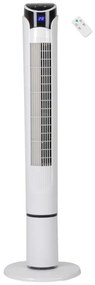 Ανεμιστήρας πύργου Elite ETTF-0332, 45W, 100 cm, Χρονοδιακόπτης, 3 ταχύτητες, Οθόνη LED, Τηλεχειριστήριο, Λευκό