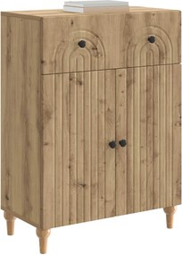 vidaXL Πλαϊνό γραφείο Artisan Δρυς 66 x 34,5 x 90 εκ
