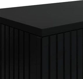 vidaXL Τραπέζι κονσόλας Ριγέ Μαύρο 155 x 29 x 74 εκ.