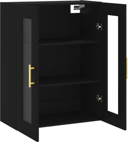 vidaXL Ντουλάπι Τοίχου Μαύρο 69,5 x 34 x 90 εκ.