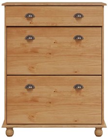 vidaXL Ντουλάπα Παπουτσιών Καφέ 85 x 35 x 108 εκ Μασίφ ξύλο πεύκου