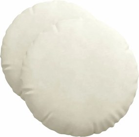 vidaXL Μαξιλάρια καθισμάτων 2 pcs Κρεμ Ø50 x 19 εκ Βελούδο