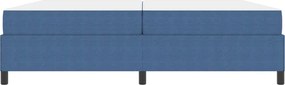 vidaXL Σκελετός Κρεβατιού με στρώμα Μπλε 200 x 200 cm ύφασμα