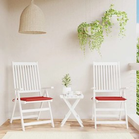 vidaXL Μαξιλάρια Καρέκλας Κήπου 2τεμ Κόκκινα 50x50x4 εκ. Oxford Ύφασμα