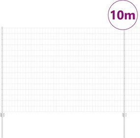 vidaXL Τεντώτο με στήριγμα Ασημί 1,5 x 10 m Ατσάλι