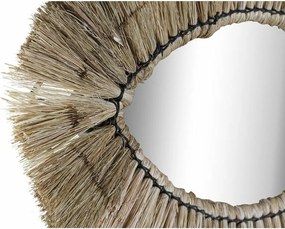 Τοίχο καθρέφτη DKD Home Decor Φυσικό Bali 54 x 3 x 34 cm