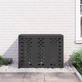 vidaXL Κάλυμμα κλιματιστικού Μαύρο 110 x 50 x 80 cm Ατσάλι