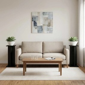 vidaXL Βάση φυτών 2 τεμ. Μαύρη Δρυς 25 x 25,5 x 60,5 εκ.