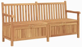 vidaXL Πάγκος Αποθήκευσης Κήπου Καφέ 180 x 60 x 90 εκ Μασίφ ξύλο teak