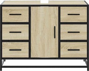 vidaXL Ντουλάπι Μπάνιου Νιπτήρα Sonoma Δρυς 80 x 33 x 60εκ. Επεξ. Ξύλο