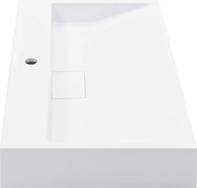 vidaXL Νιπτήρας Λευκός 80x46x11 εκ. Συνθετικός από Τεχνητό Μάρμαρο