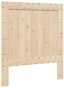 vidaXL Πλαίσιο Κρεβατιού με Κεφαλάρι 90x200 εκ. από Μασίφ Ξύλο Πεύκου