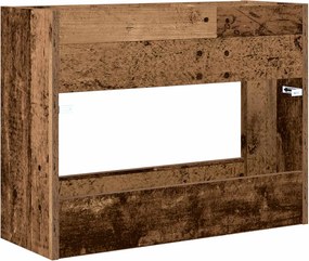 vidaXL Σχέδιο &amp; βάση αποθήκευσης Παλιό ξύλο 65 x 24 x 50 εκ