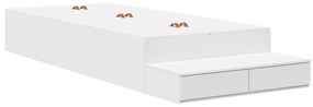 vidaXL Κρεβάτι Αποθήκευσης Λευκό 90x200 εκ.