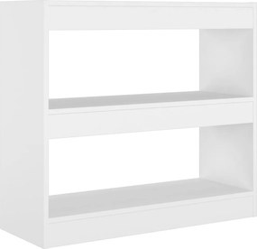 vidaXL Βιβλιοθήκη/Διαχωριστικό Χώρου Λευκό 80x30x72 εκ. Επεξ. Ξύλο