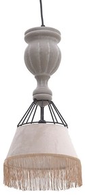 Inart Φωτιστικό Οροφής 22x46x22cm Φυσικό Μπεζ Αντικέ 3-10-247-0003