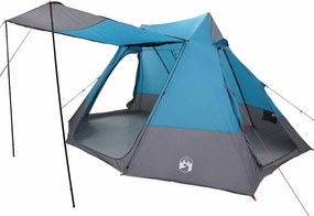 vidaXL Σκηνή Camping 10 ατόμων Αδιάβροχο Μπλε ταφτάς