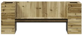 Ζαρντινιέρα Παγκάκι 167,5x60x65 εκ. από Εμποτισμένο Ξύλο Πεύκου - Καφέ