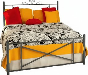 Κρεβάτι Orion-110x190-Ασημί Σφυρίλατο-Με ποδαρικό