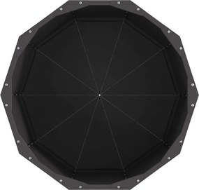 vidaXL Γλάστρα Μαύρο 60 x 60 x 50 εκ Ατσάλι