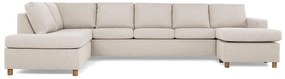 Γωνιακός Καναπές Scandinavian Choice C157, Ανοιχτό καφέ, 344x199x80cm