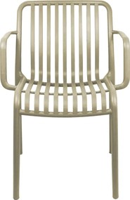 Πολυθρόνα Zoi pakoworld pp cappuccino 55.5x57.5x79εκ