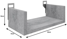 Ραφιέρα τοίχου Derva σε λευκή απόχρωση 30x15x10 εκ. 30x15x10 εκ.