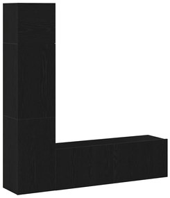 vidaXL Σετ επίπλου τηλεόρασης 4 pcs Μαύρη δρυς 130.5 x 30 x 140 εκ