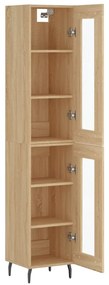 vidaXL Μπουφές Sonoma δρυς 34,5 x 34 x 180 εκ. από Επεξεργασμένο Ξύλο