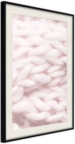 Αφίσα - Pale Pink Knit - 20x30 - Μαύρο - Με πασπαρτού