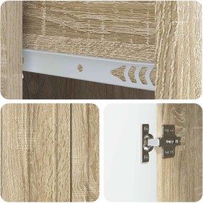 vidaXL Πλαϊνό γραφείο Sonoma Δρυς 66 x 34,5 x 91,5 εκ