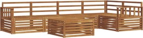 vidaXL Σειρά Καναπέ Εξωτερικού 6 pcs Φυσικό