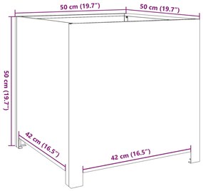 Ζαρντινιέρα Κήπου 50x50x50 εκ. από Γαλβανισμένο Χάλυβα 851218