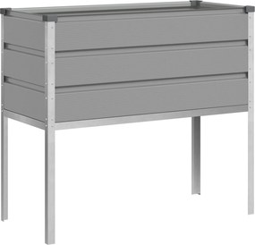 vidaXL Γλάστρα Ανοιχτό γκρι 100 x 45 x 90 εκ. Επικαλυμμένος Χάλυβας