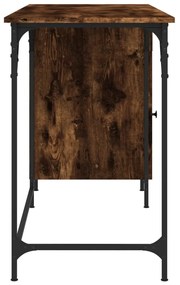 vidaXL Γραφείο Υπολογιστή Καπνιστή Δρυς 131x48x75εκ. από Επεξεργ. Ξύλο