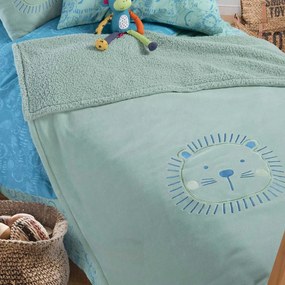 Κουβέρτα Fleece Κούνιας (130x180) Με Γουνάκι Nef-Nef Homeware Junior Jungle Combo
