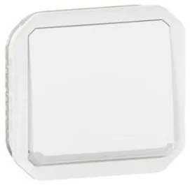 Διακόπτης 10Α Μεταγωγικό Φωτεινό Μπουτόν Μονός ΙΡ55 Plexo Legrand-069616L-Λευκό 069616L