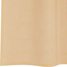 vidaXL Voile κουρτίνες με ροδέλες 2 τεμάχια Χρώμα Άμμου