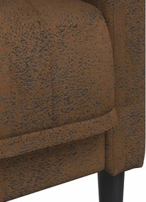 vidaXL Πολυθρόνα Καφέ από Συνθετικό Καστόρι