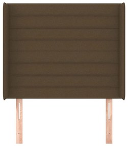 Κεφαλάρι με Πτερύγια Σκούρο Καφέ 83x16x118/128 εκ. Υφασμάτινο 3119697