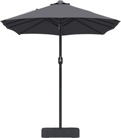 vidaXL Ομπρέλα Κήπου Ανθρακί 385 x 209 x 244 εκατοστά