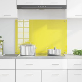 vidaXL Πλακάκι Κουζίνας Κίτρινο 90x60x0,6 εκ Σκληρυμένο Γυαλί